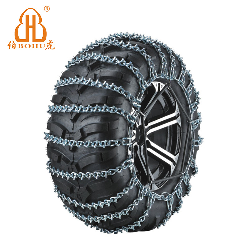 BOHU snow tire chains tractor antiskid chain with V bars forklift denser snow chains