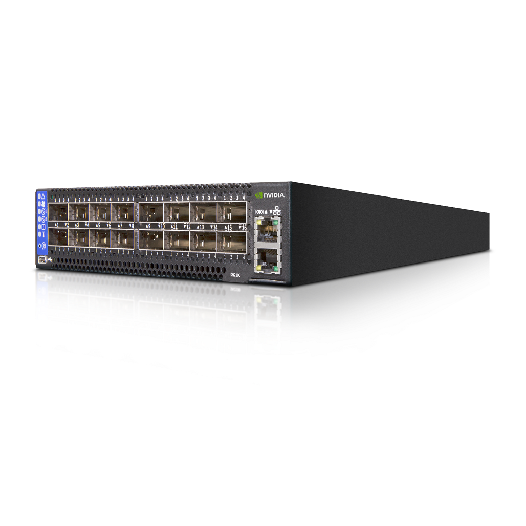 Ethernet Switch MSN2100-CB2F for Mellanox-Spectrum-based 16 QSFP28 25Gbe/100Gbe 1U Open  MSN2100-CB2F Mellanox Ethernet Switch