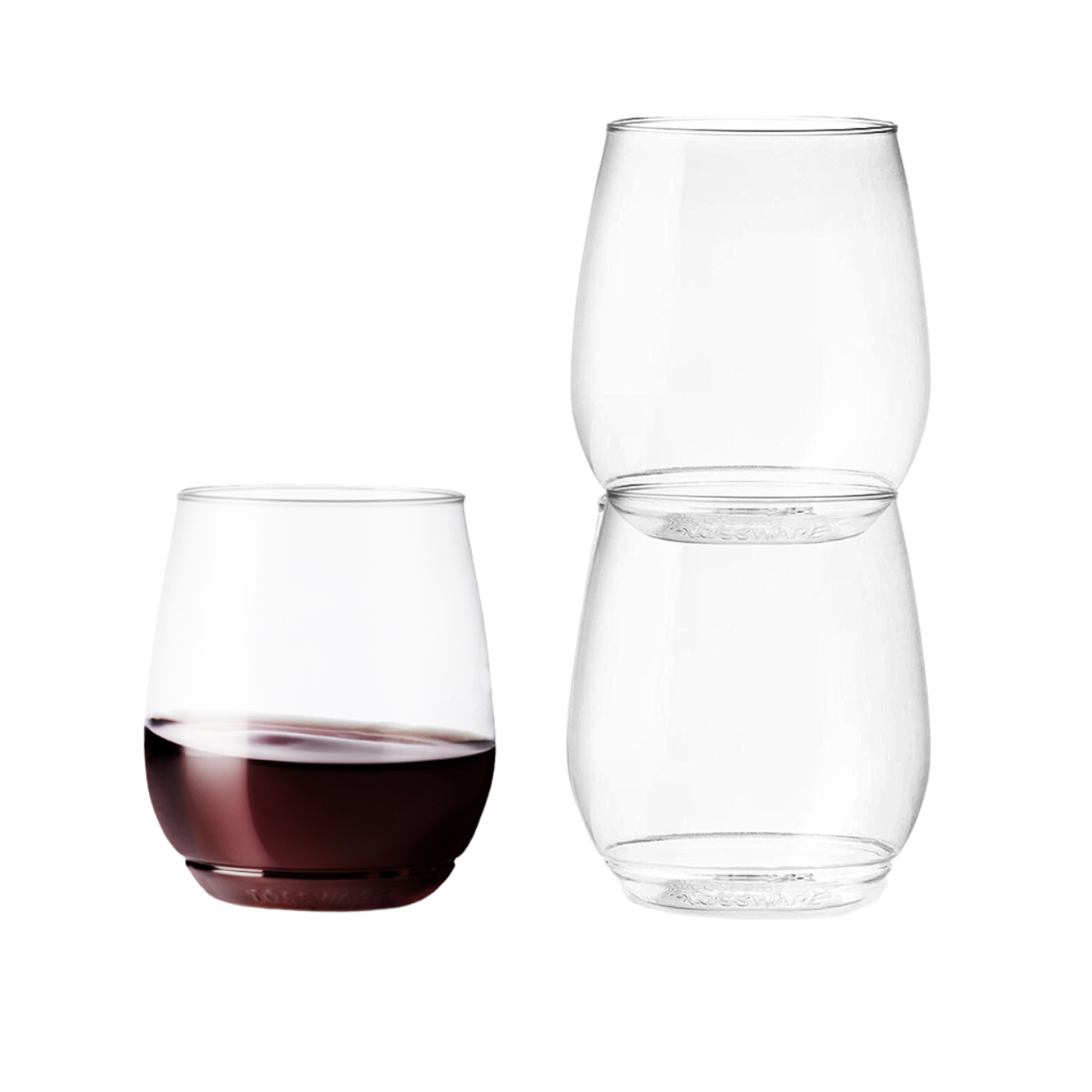 Disposable Plastic Wine Glasses Recyclable 14oz Wine Glass With Removable Stem For Drinking