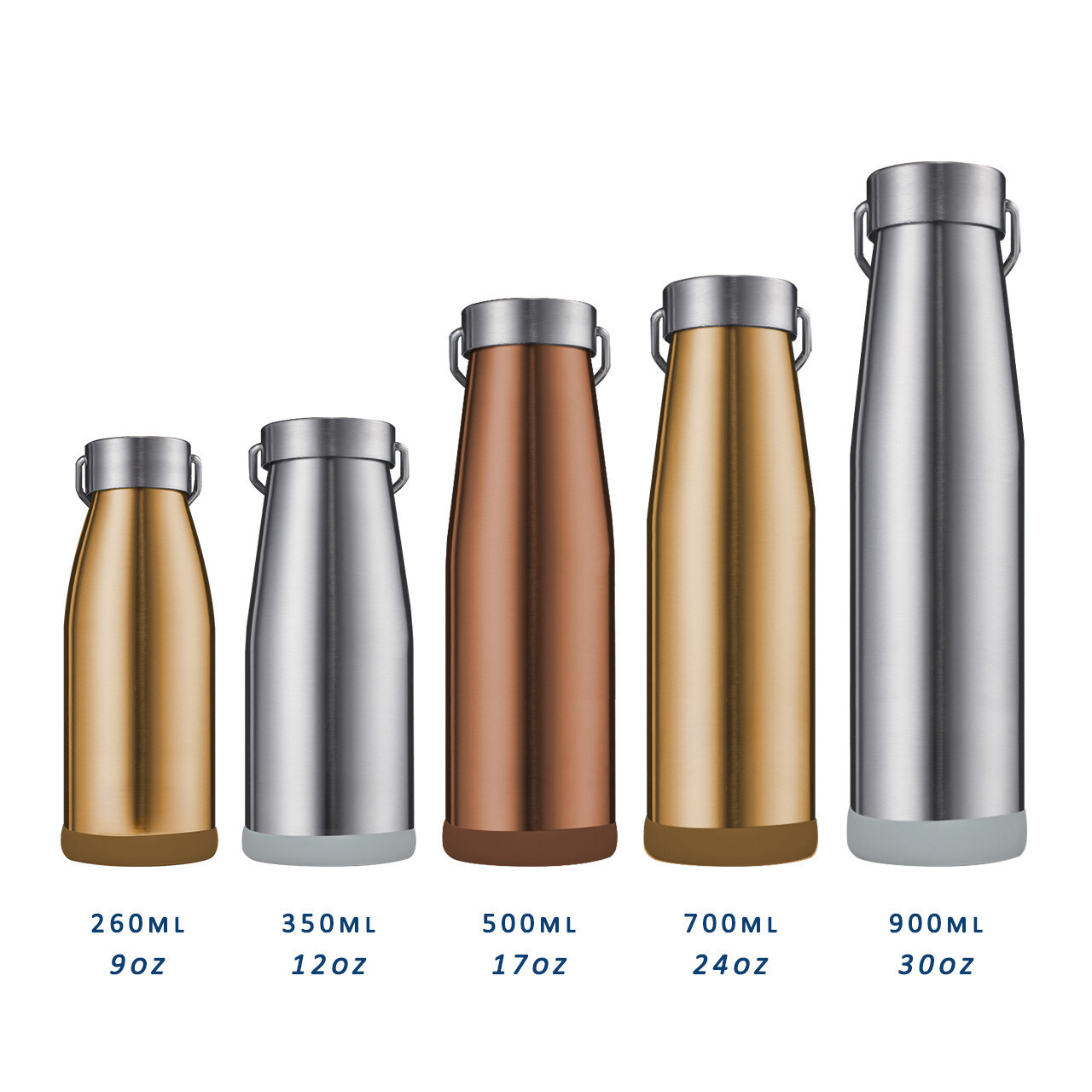 Thermal Water Bottles Insulated Vacuum Flask Leak Proof 18/8 Stainless Steel Water Bottle