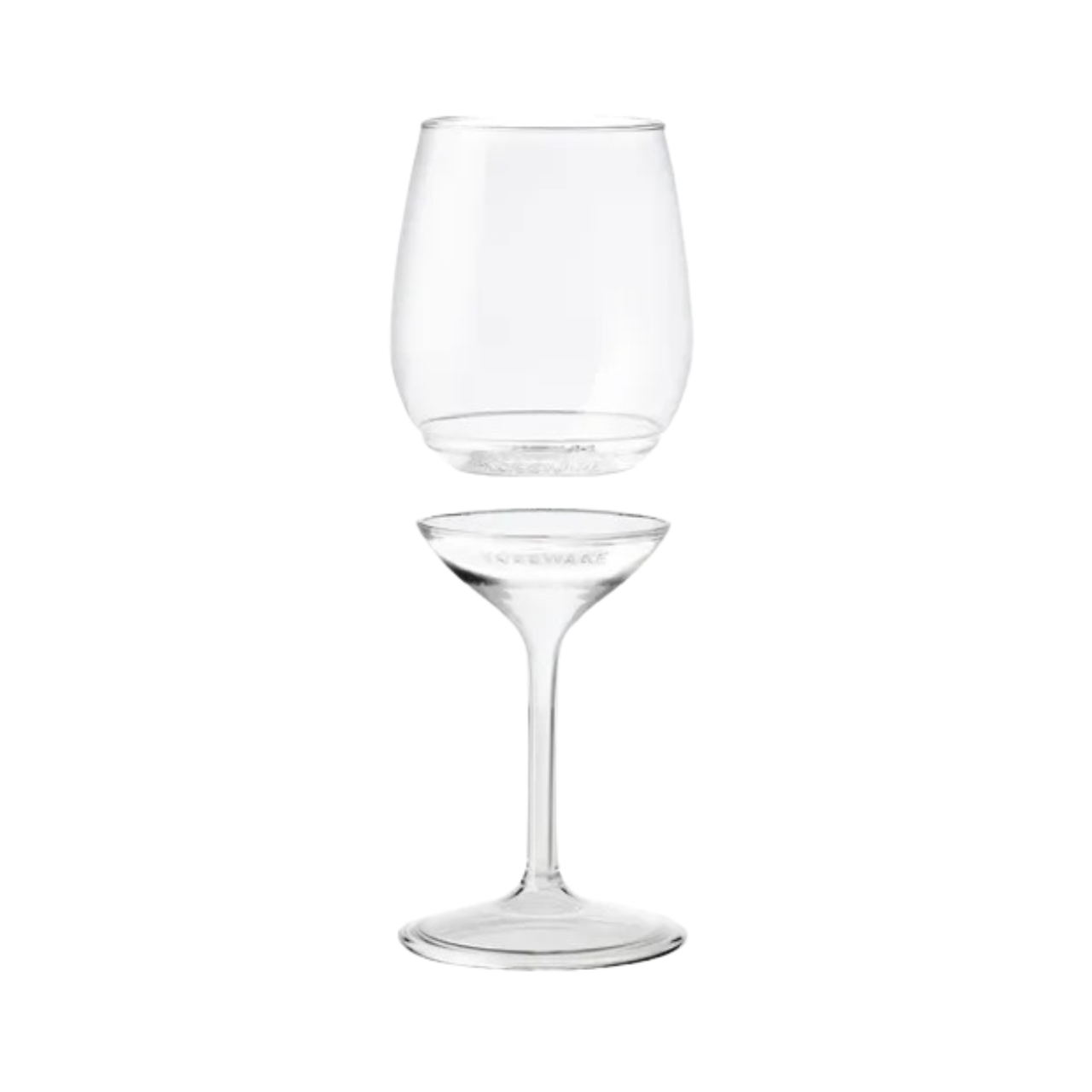 Disposable Plastic Wine Glasses Recyclable 14oz Wine Glass With Removable Stem For Drinking