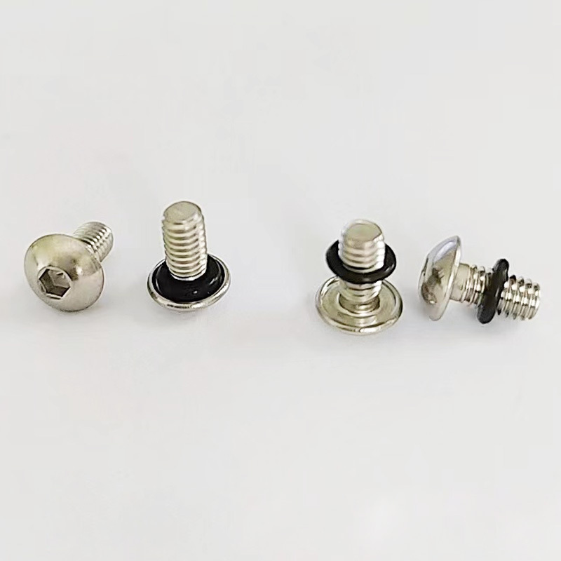 OEM Manufacturer Hexagon Pan Socket Head Waterproof Screws With Rubber Washer M3 M4 M5