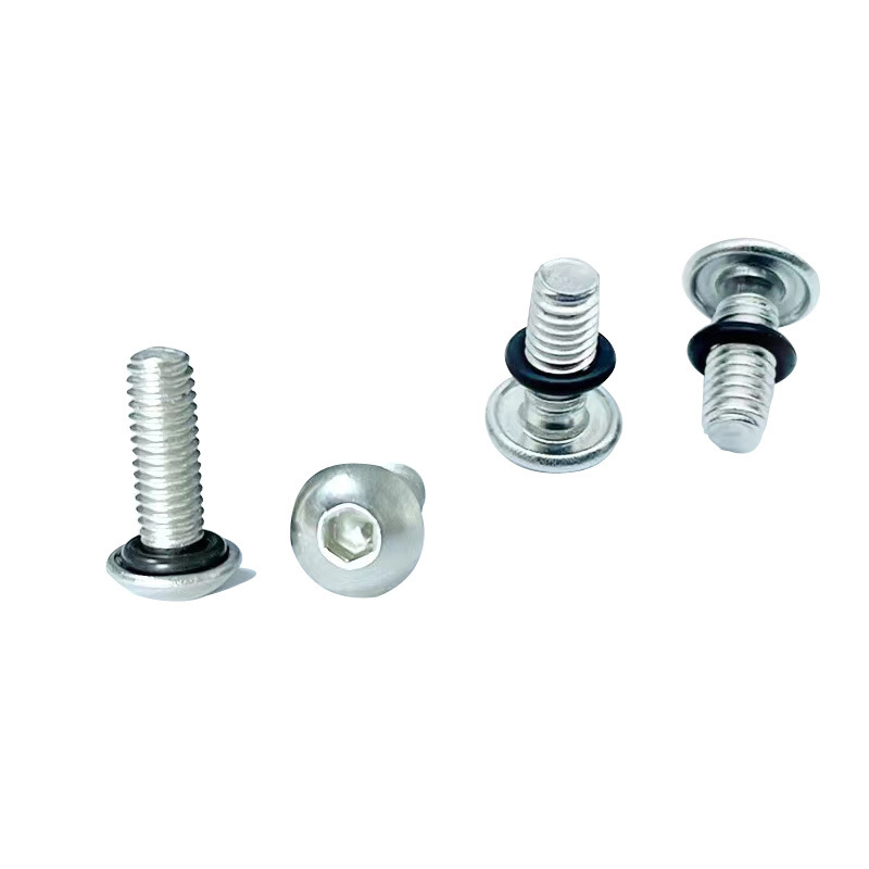 OEM Manufacturer Hexagon Pan Socket Head Waterproof Screws With Rubber Washer M3 M4 M5