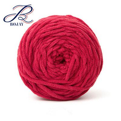 0.7 cm Chenille Chunky Knit Yarn 100% Polyester Super Soft Yarn Velvet 100% Chenille Yarn for Hand Knitting