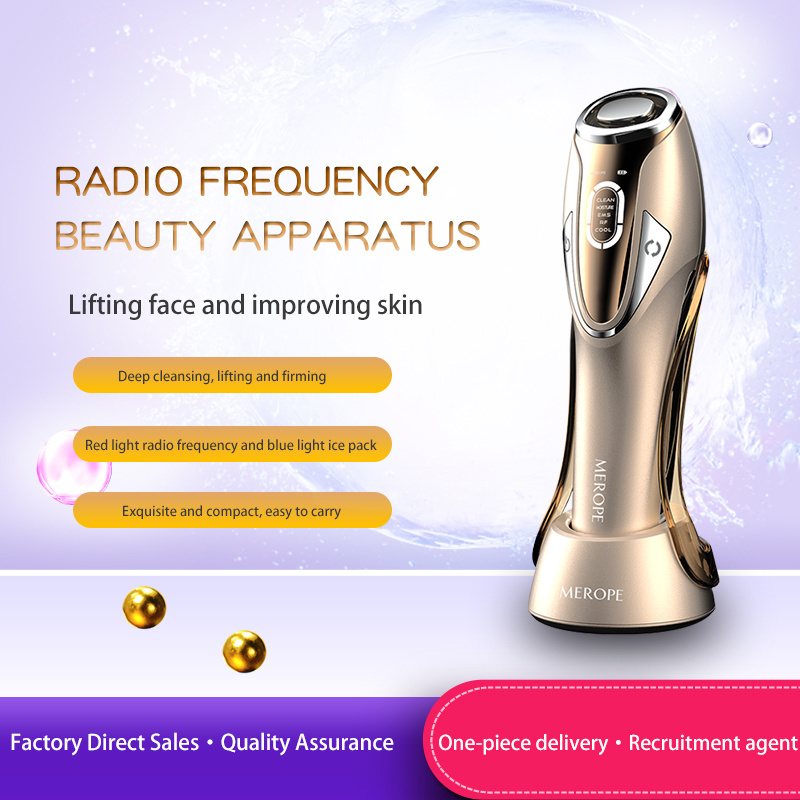 Radio frequency rf microcurrent skin tightening device v shape line face lifting machine anti ageing home use beauty equipment