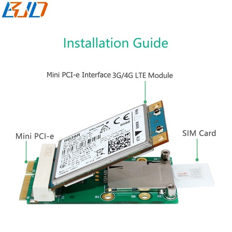 Mini PCI-E interface to MPCIe Wireless Module Adapter Card With SIM Holder Slot for 3G 4G LTE GSM WWAN Modem