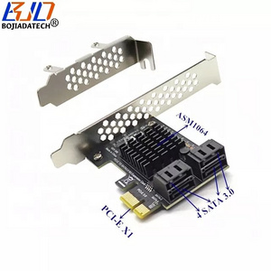 4 SATA 3.0 Connector to PCI Express PCI-E 1X Expansion Converter Card 6Gbps ASM1064 For Hard Disk Drive