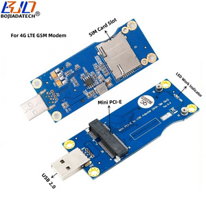 USB 2.0 Port To Mini PCI-E 52pin Wireless Module Adapter Converter with SIM Card Slot Support GSM 3G 4G WWAN LTE Modem