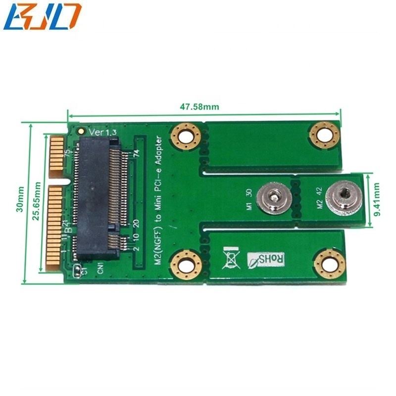 Mini PCI-E 52PIN to M.2 NGFF Key-B Wireless Module Adapter Converter Card Support GSM 3G 4G LTE WWAN Modem