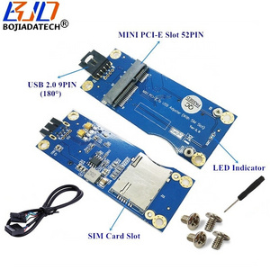 Mini PCI-E to USB 9PIN Header MPCIe Wireless Module Adapter with SIM Card Slot Ver 5.0 for 3G 4G LTE WWAN GSM Modem