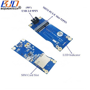 USB 2.0 9PIN Header To Mini PCI-E MPCIe Wireless Adapter Card With 1 SIM Slot VER 5.0 for GSM WWAN 3G 4G LTE Module Modem