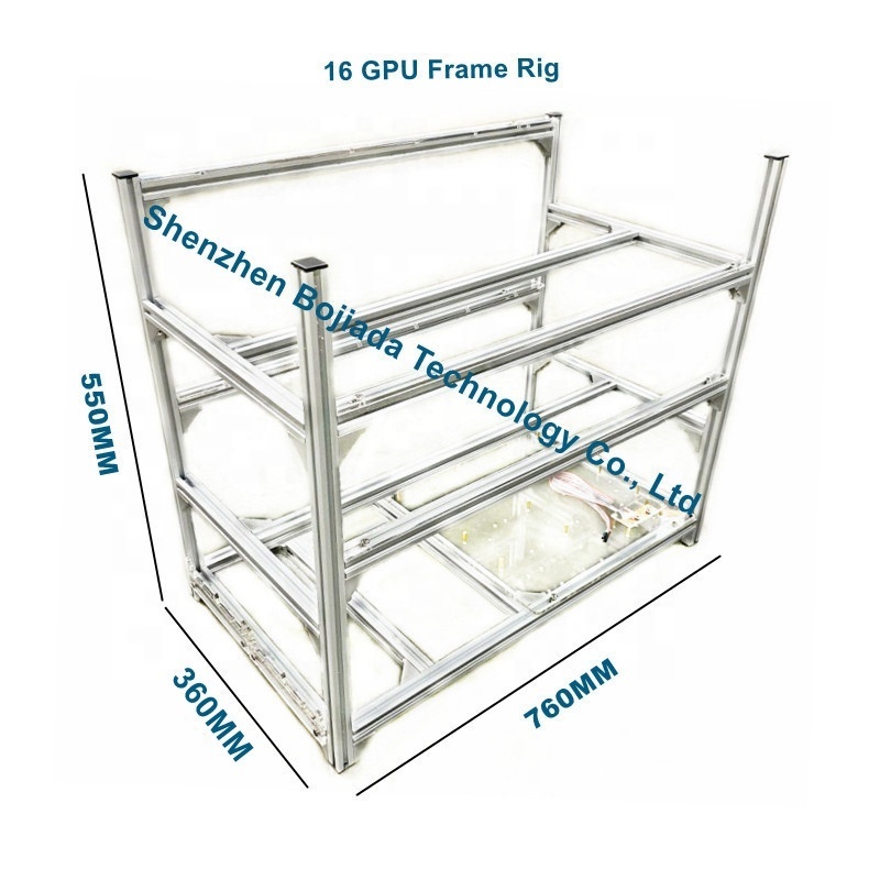 6 8 12 14 16 18 19 20 GPU Open Air Rig Frame Case Server Rack Aluminum Stackable for Graphics Card