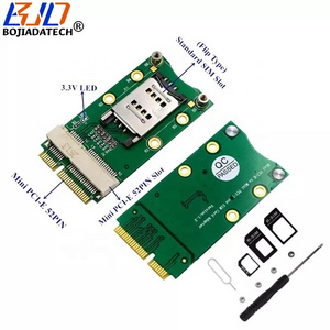 Mini PCI-E 52Pin to MINI PCIe Wireless Adapter Card with SIM Slot for 3G 4G LTE Module GSM WWAN Modem