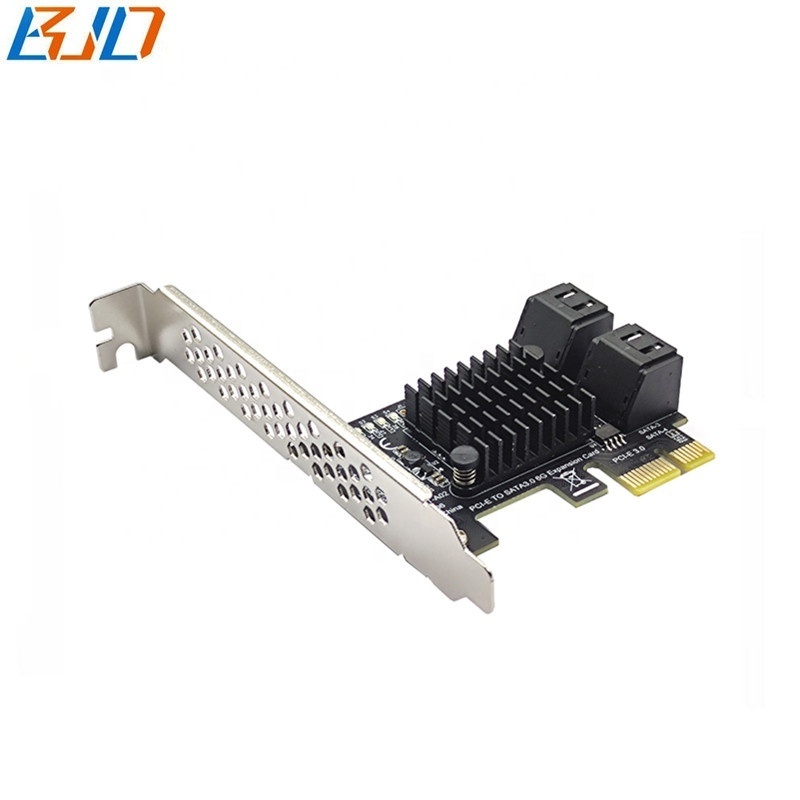 4 SATA 3.0 Connector to PCI Express PCI-E 1X Expansion Converter Card 6Gbps ASM1064 For Hard Disk Drive