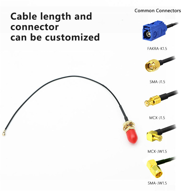 Factory Price RP-SMA Female Connector SMA To U.Fl Adapter MMCX patch cordi Coaxial Cable RF adapter cable