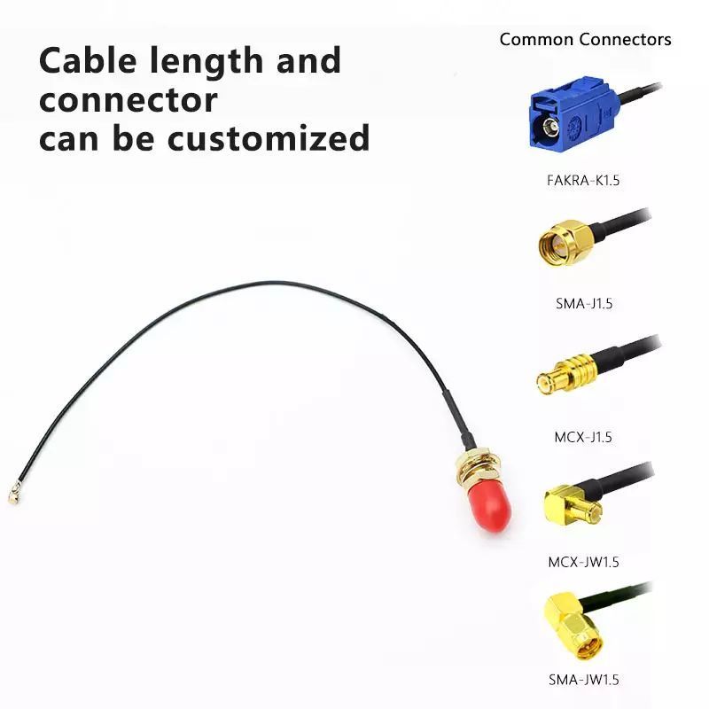 Custom IPEX UFL Rg1.13 RF Patch Cord Wifi GPS Module RF Coaxial Cable with Connector