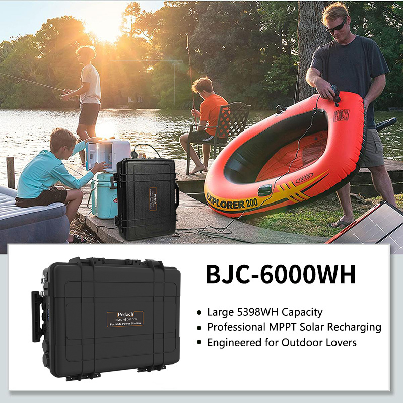 American Japanese Plug Portable Power Station 6000W LifePO4 Lithium Battery Outdoor Portable Power Station With Solar