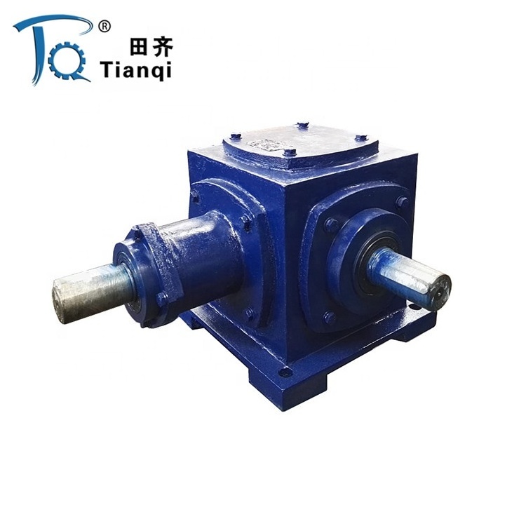 T series spiral bevel gear units 4 way car steering gears 90 degree right angle gearbox steering gear box for transmission