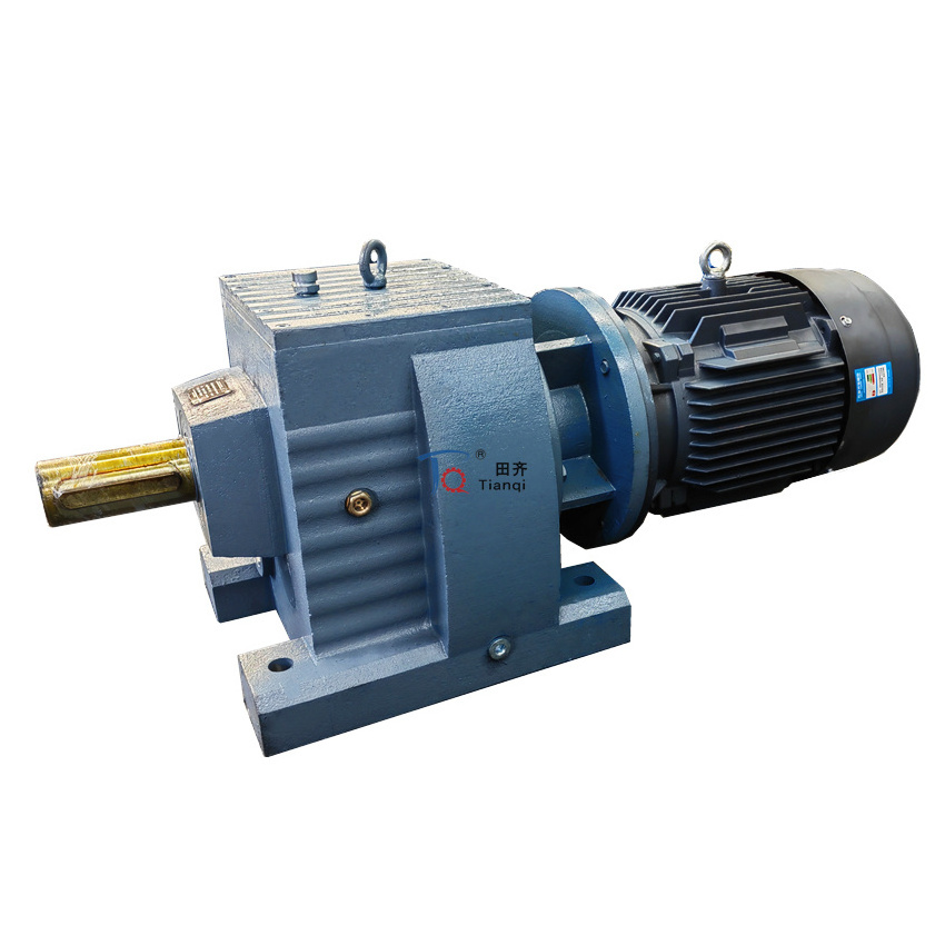 inline coaxial 1500 to 60rpm induction helical gear motor gearbox 2hp