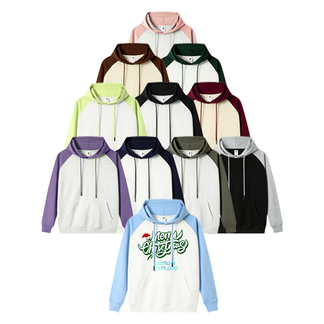 Custom Logo Plain 2 Tone Color Block Cut And Sew Sweatshirts Two Different Multi Cotton Men Color Blocking Hoodies