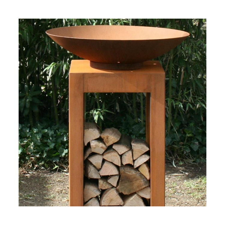 Customized Outdoor Indoor Decoration Table Top Corten Steel Metal Brazier Fire Pit