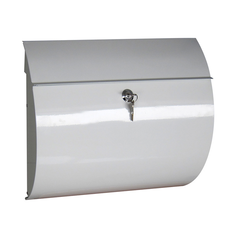 Outdoor Silver Metal Residential Mailboxes Wall Mounted Post Box Modern Stainless Steel Mailboxes