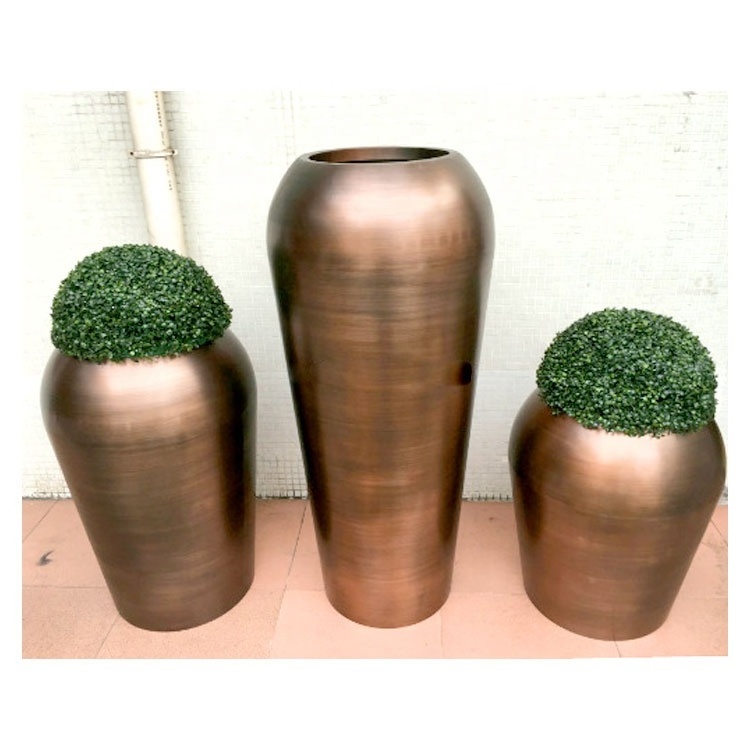 Custom Interior Living Room Metal Decorative Flower Stand Stainless Steel Luxury Flower Pot