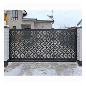 Customization Sheets Of Aluminum Fencing Perforated Metal Fence Courtyard Garden Yard  Weathering Steel Gates Fence Gate