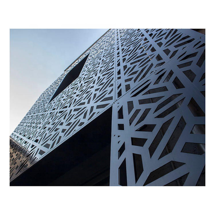 Customization Art Perforated Punched Aluminum Art Curtain Wall Exterior Facade Cladding Materials Metal Wall Cladding Panels