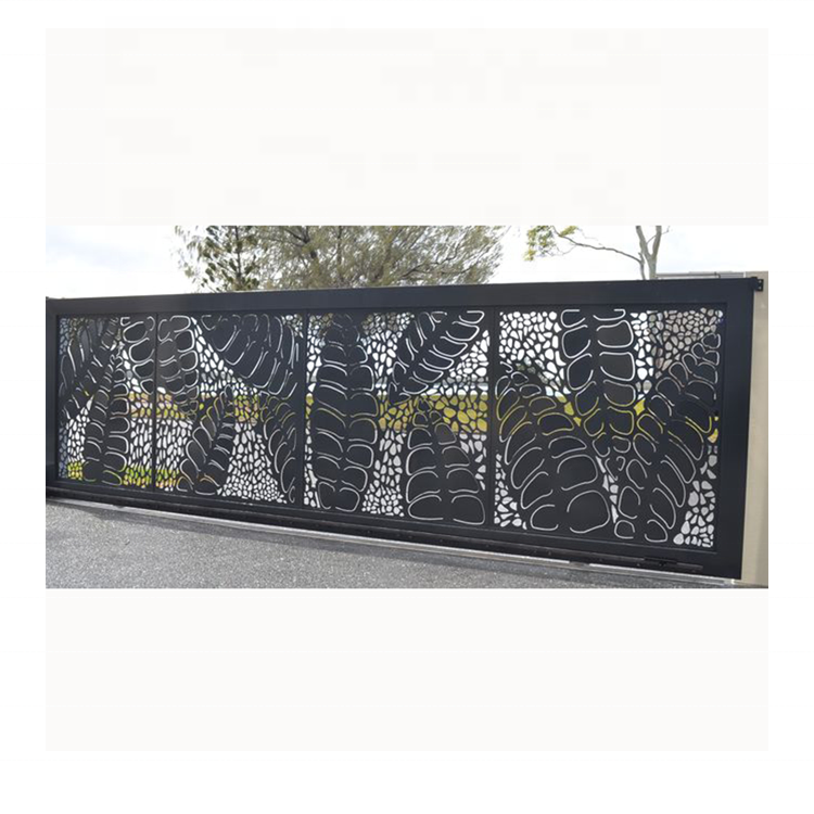 Customization Sheets Of Aluminum Fencing Perforated Metal Fence Courtyard Garden Yard  Weathering Steel Gates Fence Gate