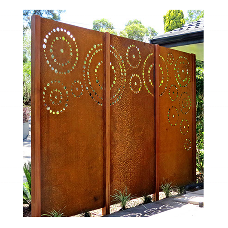 Metal Screen Garden Fence Outdoor Metal Panels Customized Decorative Metal Screen Fencing