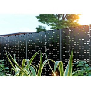 Custom Villa Garden Decorative Laser Cut Aluminum Fence Panels corten steel Swimming Pool Fencing Metal Screen Garden Fence