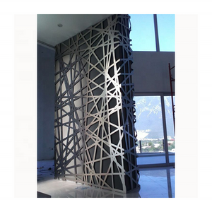 Custom Size Decorative Metal Screen Partition Aluminum Alloy Screen Lattice Room Divider  Living Room Divider Screen