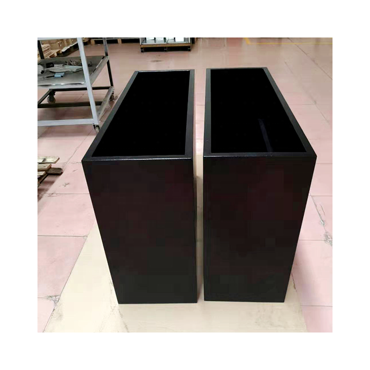 Customized Contemporary Metal Planters Large Outdoor Planter Garden Corten Steel Rectangular Planter Box