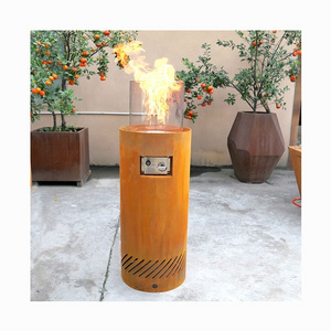 Custom Patio Heater Corten Steel Outdoor Fire Pit Propane Burner Interior Heaters Tabletop