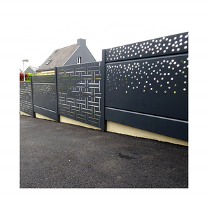 Custom High Quality Aluminium Fence Garden Laser Cut Outdoor Metal Fence Panels Privacy Fencing