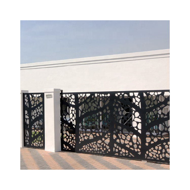 Custom High Quality Aluminium Fence Garden Laser Cut Outdoor Metal Fence Panels Privacy Fencing