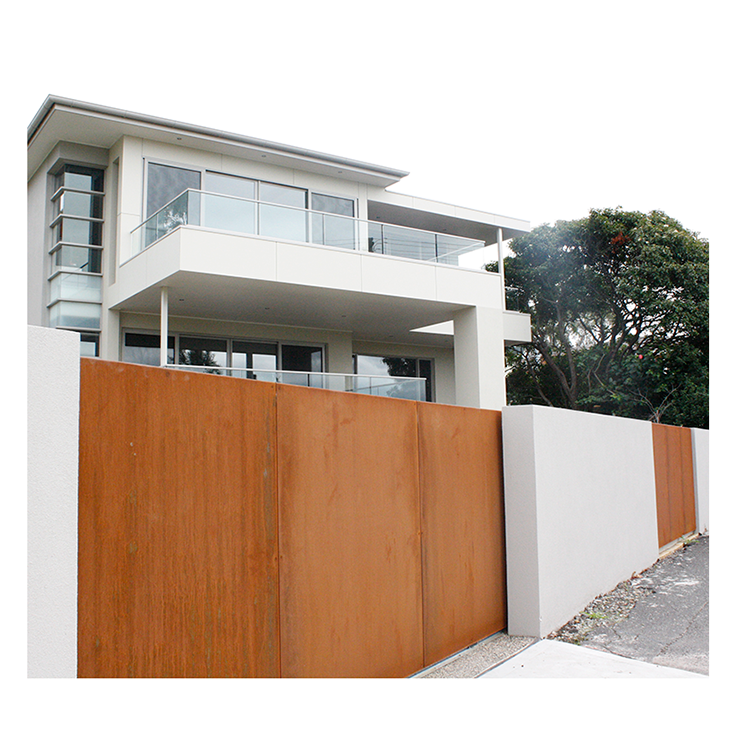 Customization Sheets Of Aluminum Fencing Perforated Metal Fence Courtyard Garden Yard  Weathering Steel Gates Fence Gate