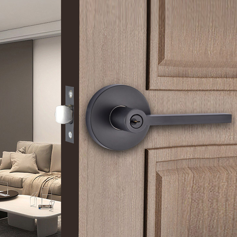 High Security heavy duty double sided cylinders lever door handle with lock