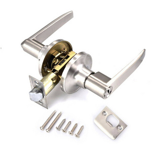 Factory hot sale cylinders latch passage heavy duty entry tubular leverset door handle lever lock set