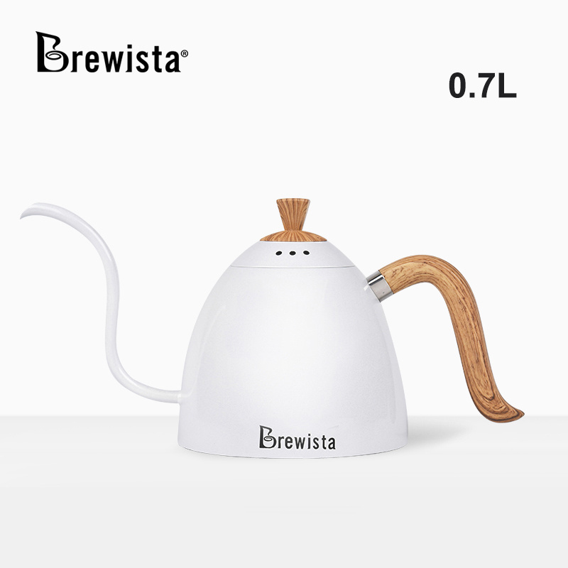 Brewista Artisan 0.7L Stainless Steel Gooseneck Silvery Hanging Ear Stovetop Coffee Kettle Pour Over Handmade Coffee Pot