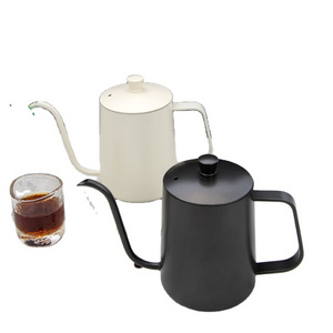 600ML one-touch pour over brewing Kettle Enamel Household cold brew Stainless Steel  Coffee Pot coffee espresso maker