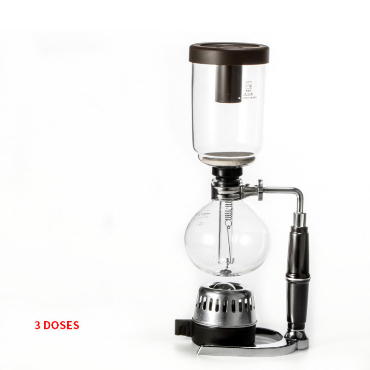 Factory Direct Heatproof Syphon Vacuum Glass Coffee Maker Barista Coffee Percolator Siphon Coffee Maker 2/3/5 cups