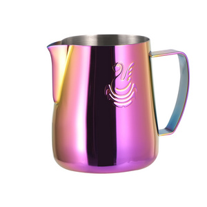 Hot Selling Colorful Stainless Steel 304 Pitcher Milk Frothing Jug Barista Craft Latte Espresso Coffee Pitcher Frothing Jug