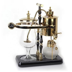 Siphon Pot Set Glass Stainless Steel Coffee Maker Belgium Royal Balance Gold classic style 2cups Syphon coffee pot