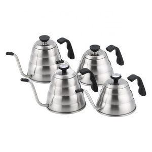 High Quality Stainless Steel Cloud Tea Drip Pour Over Pot With Thermometer Gooseneck Kettle Coffee Pot