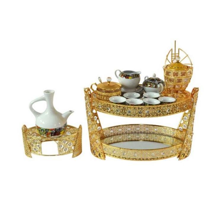 hot sale porcelain tea cup and saucer with ethiopian table set coffee tray sets