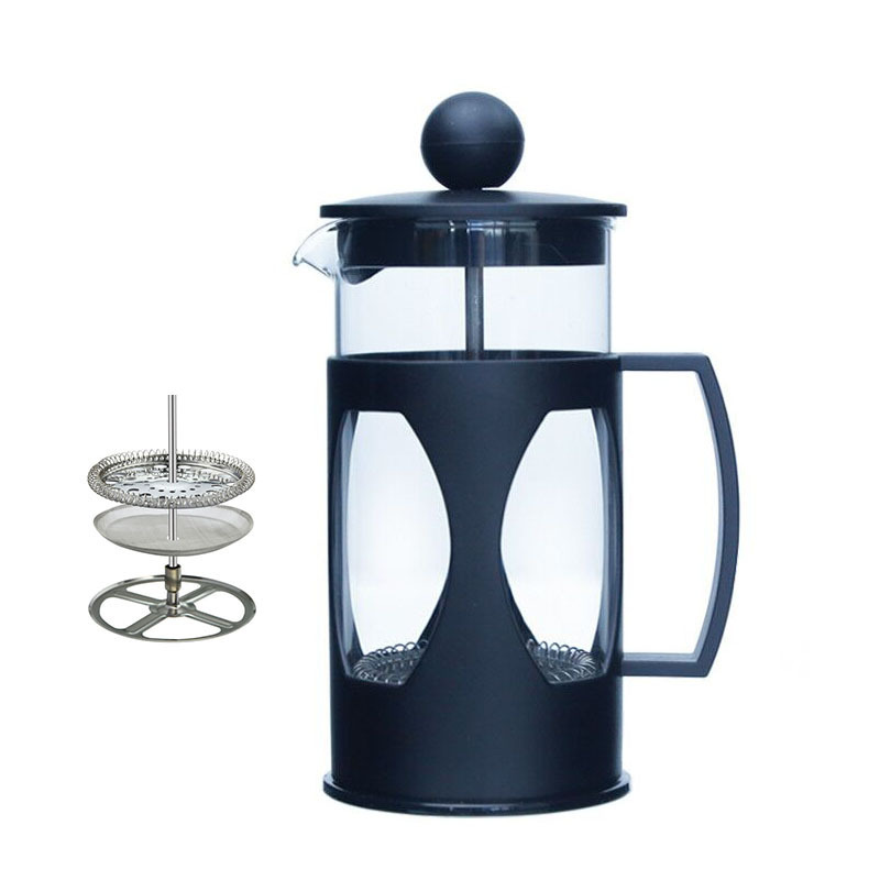 borosilicate plunger coffee maker plastic french press