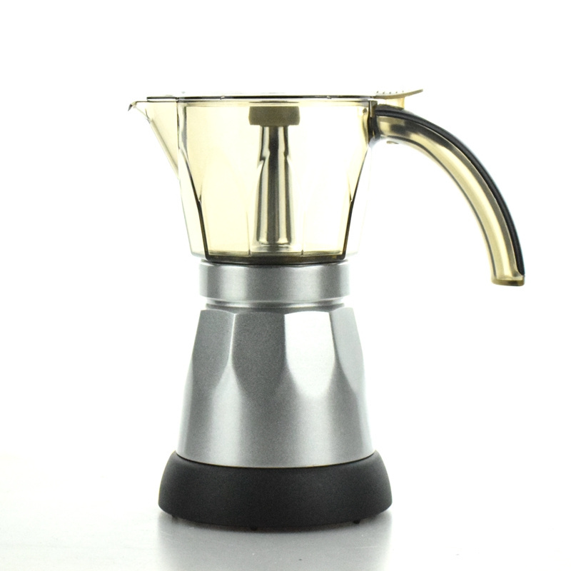 Hot Sale Red Blue Silver 220~240V 480W 6 Cups Portable Aluminum Espresso Mocha Coffee Maker / Electric Moka Pot