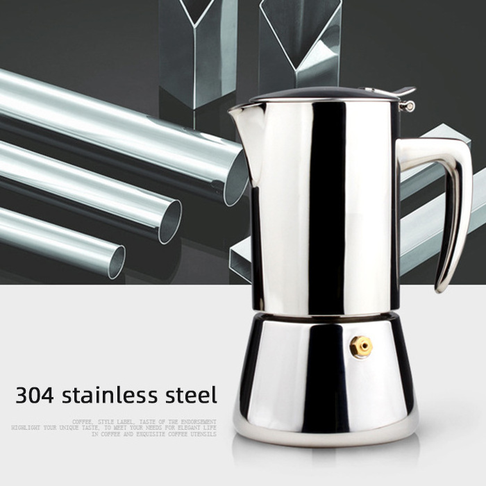 New 2/4/6/10 Cup Stovetop Espresso Stainless Steel Mocha Pot Coffee Maker